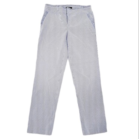 Lord &Taylor Striped White-Blue Pants Size 4 - Picture 1 of 10